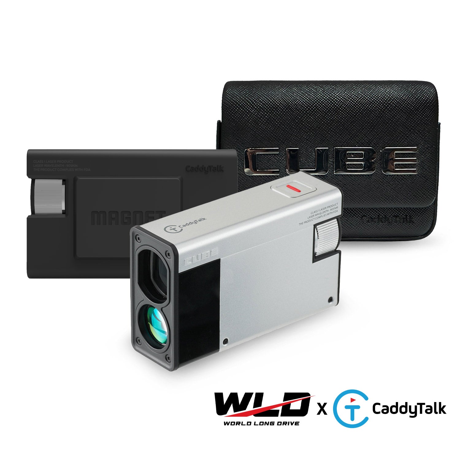 WLD x CaddyTalk CUBE Laser Rangefinder with WLD Magnetic Silicone